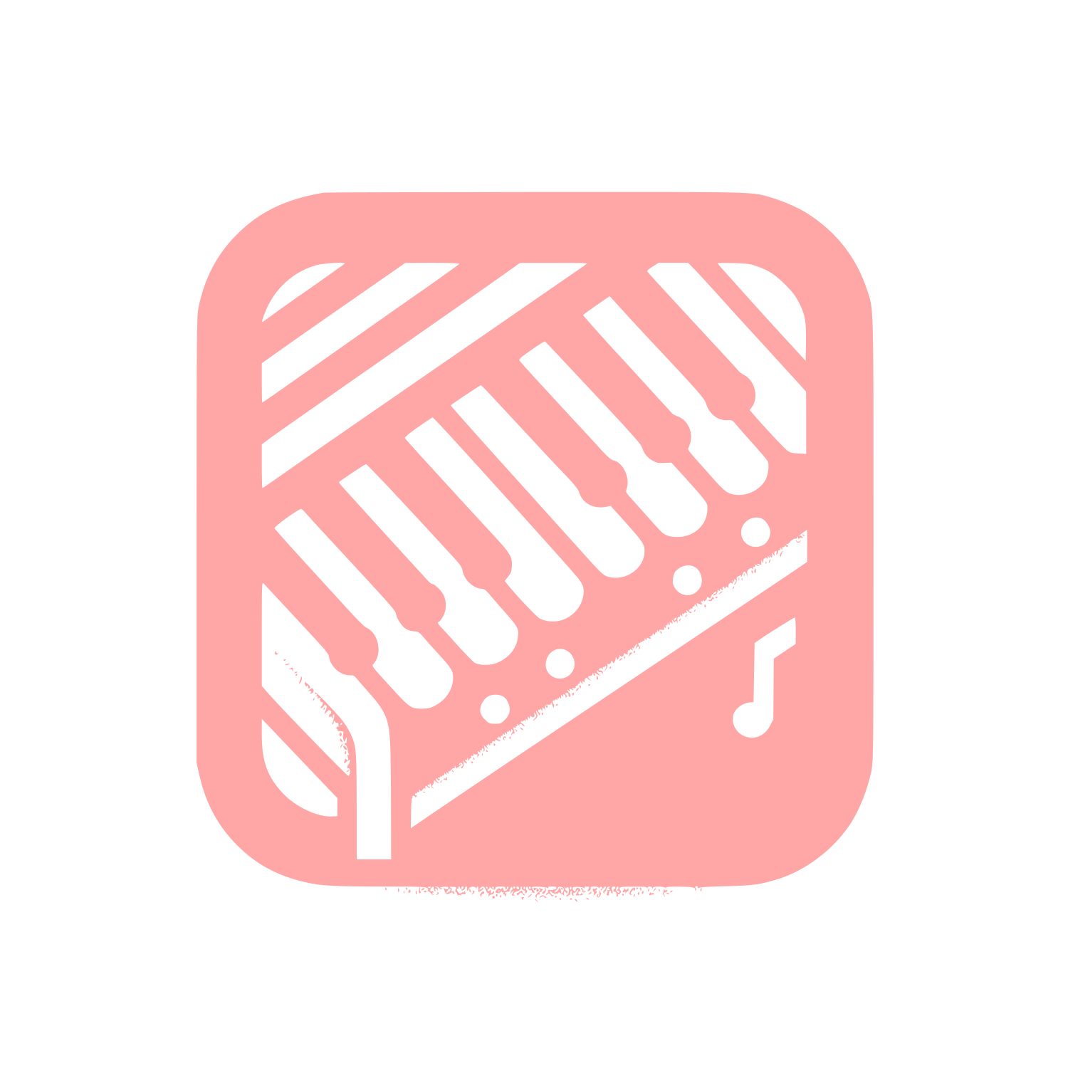 Musical Piano Logo #ffa6a6