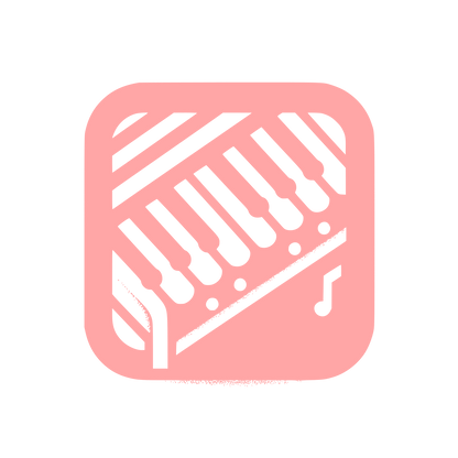 Musical Piano Logo #ffa6a6