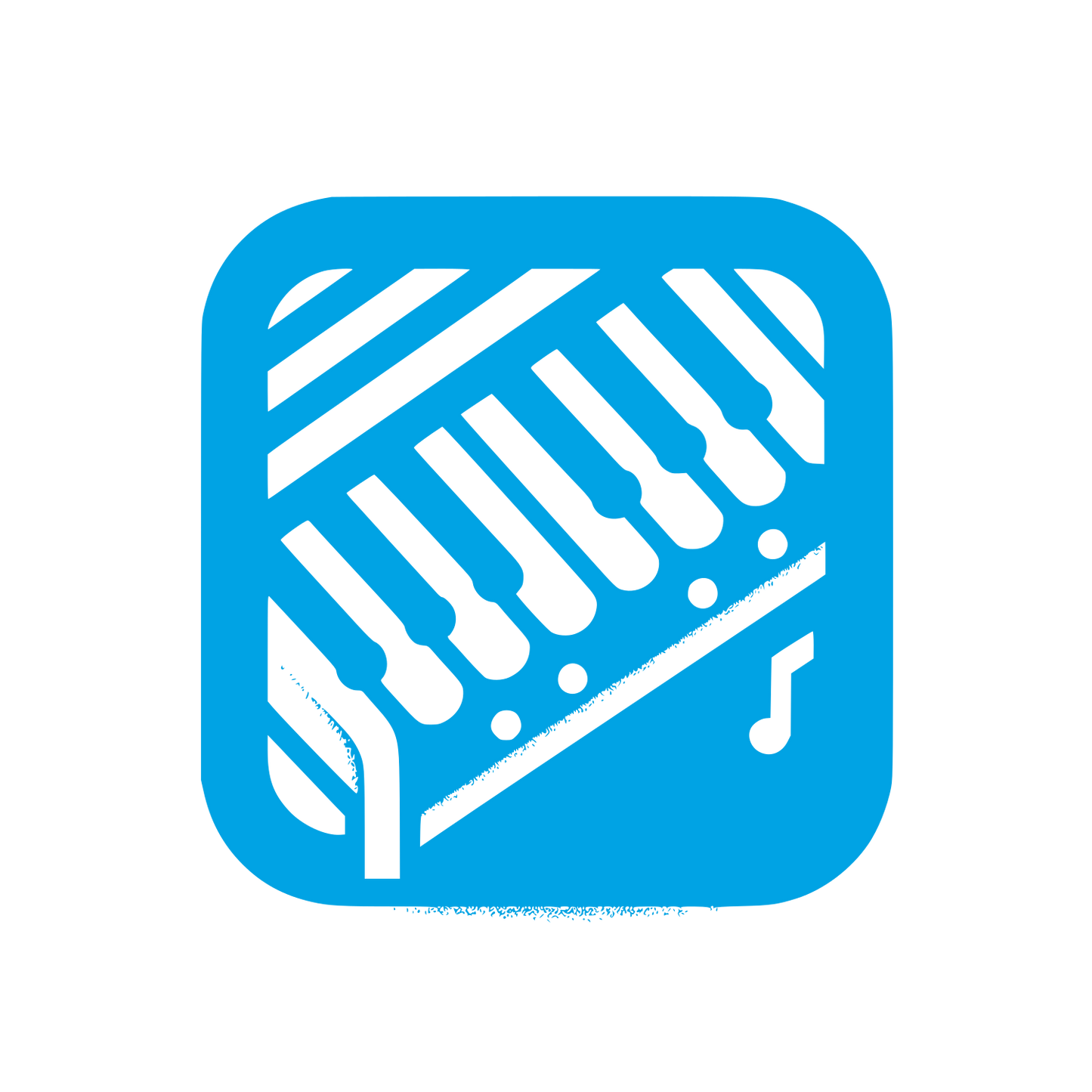 Musical Piano Logo #00a3e4