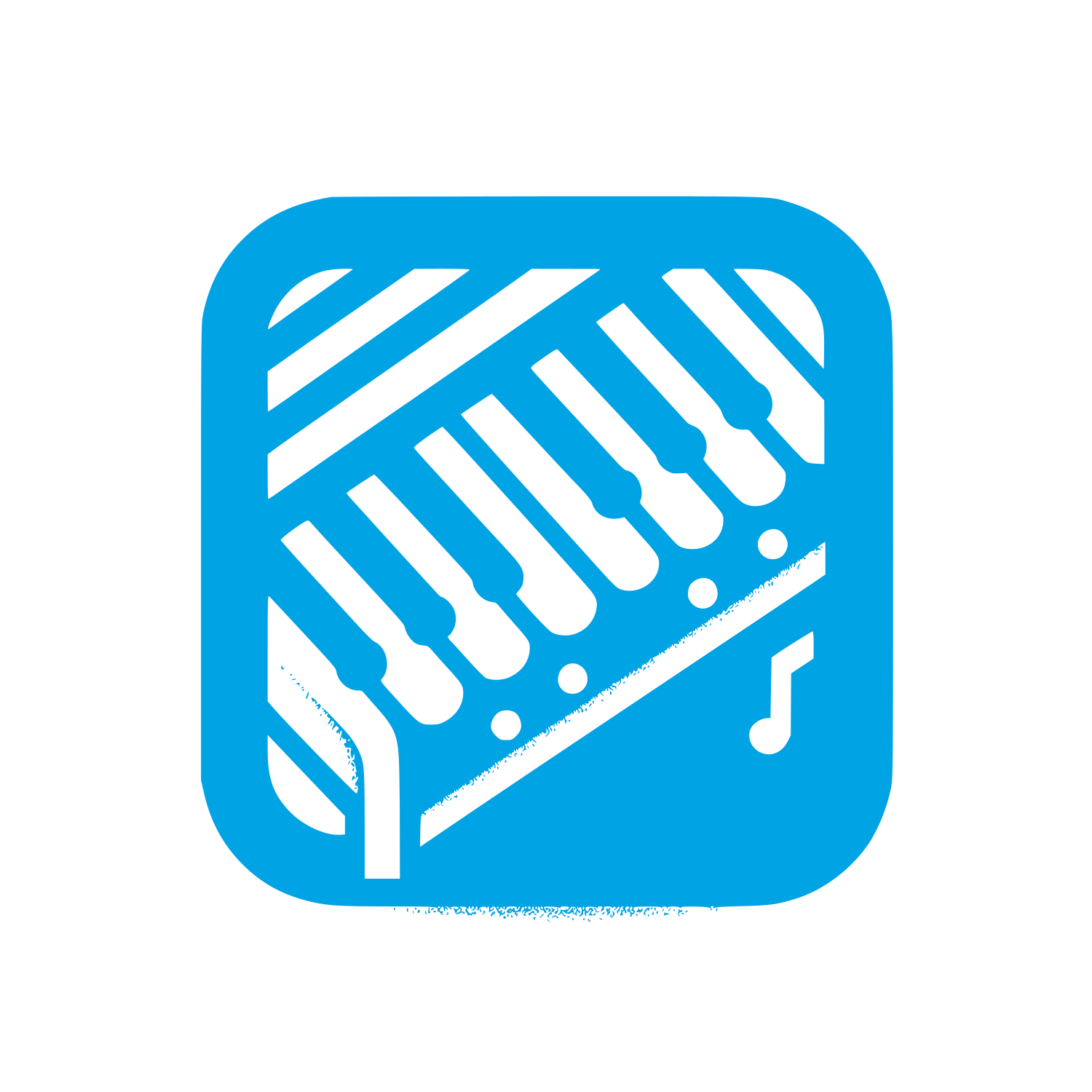 Musical Piano Logo #00a3e4