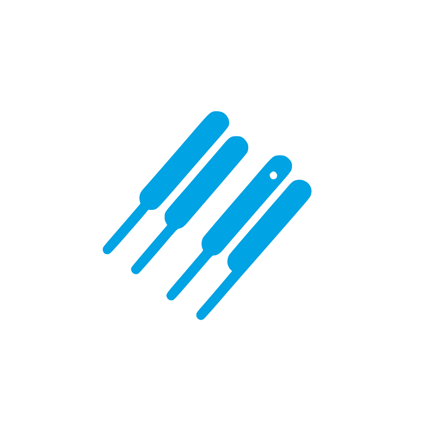 Logo Featuring Tools #00a3e4