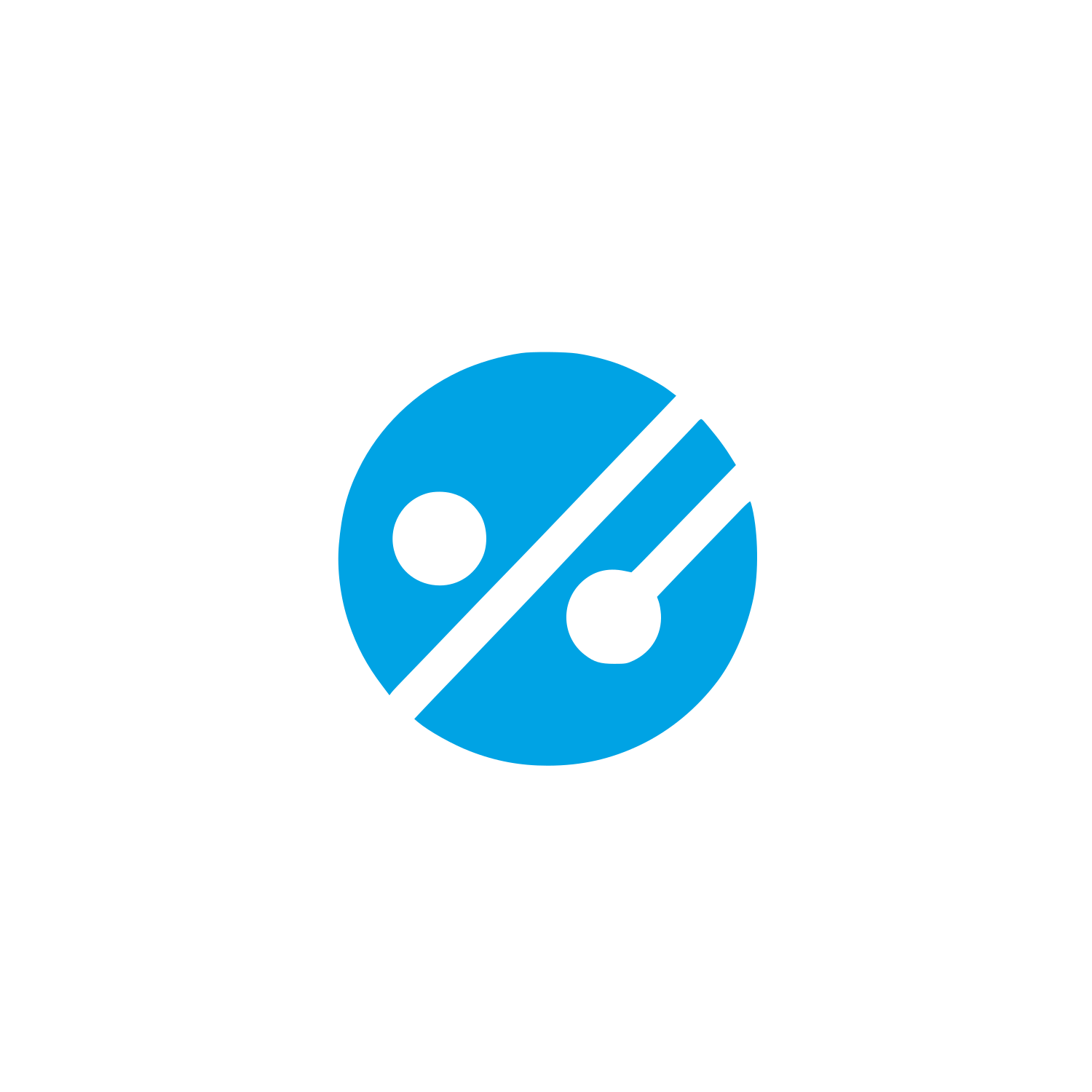 Discount Percentage Logo #00a3e4