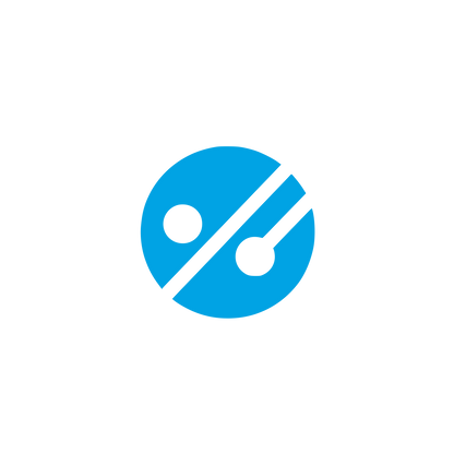 Discount Percentage Logo #00a3e4