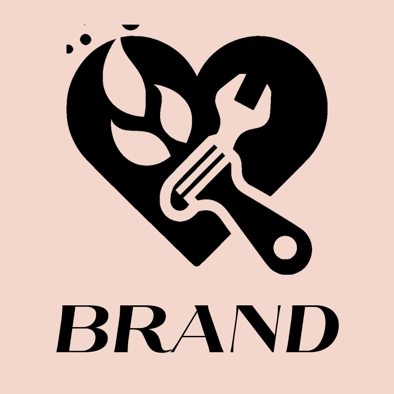 Heart, Flame, Repair Tool Logo preview