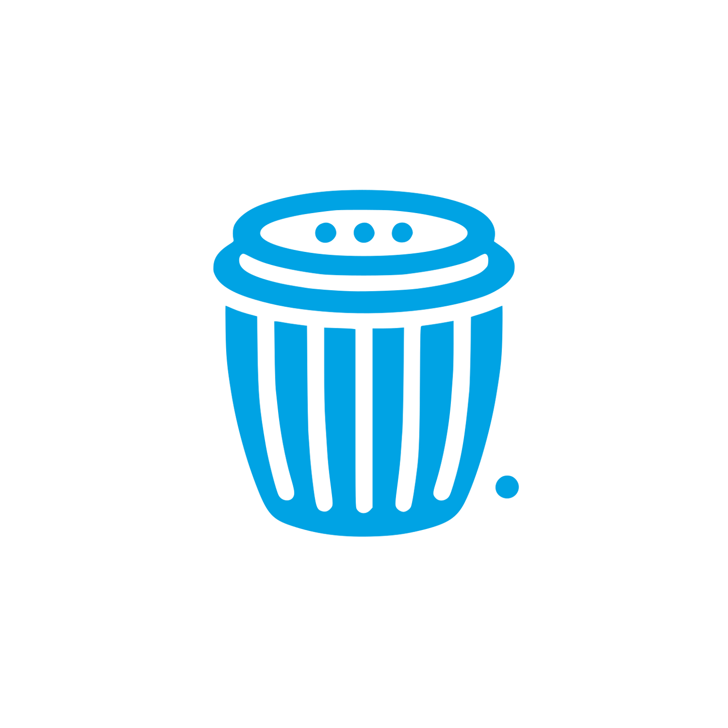 Trash Bin Logo #00a3e4