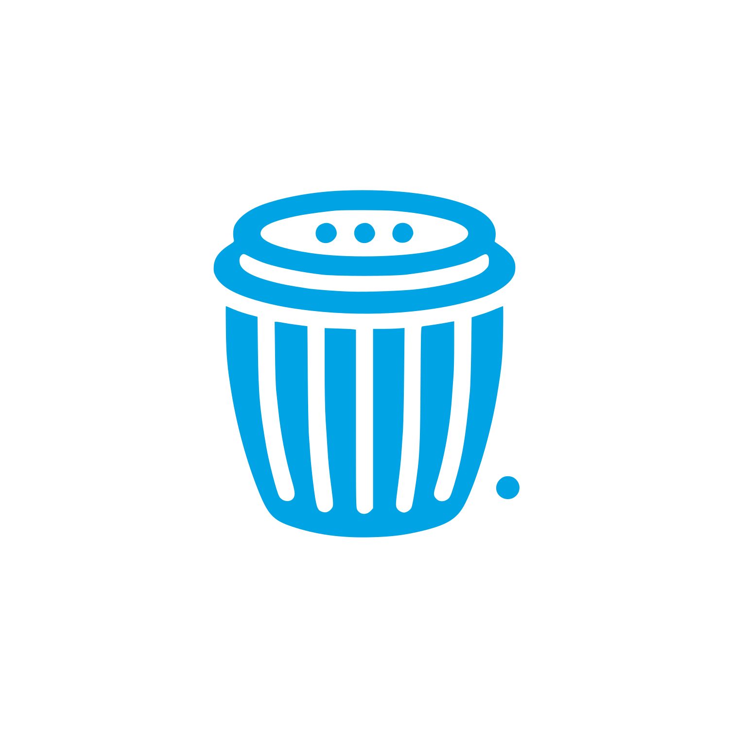 Trash Bin Logo #00a3e4