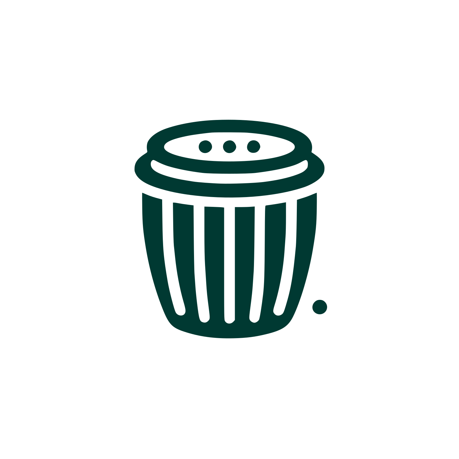 Trash Bin Logo #003932