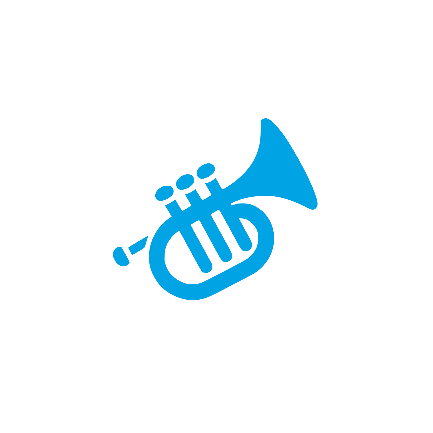 Logo of a Trumpet #00a3e4