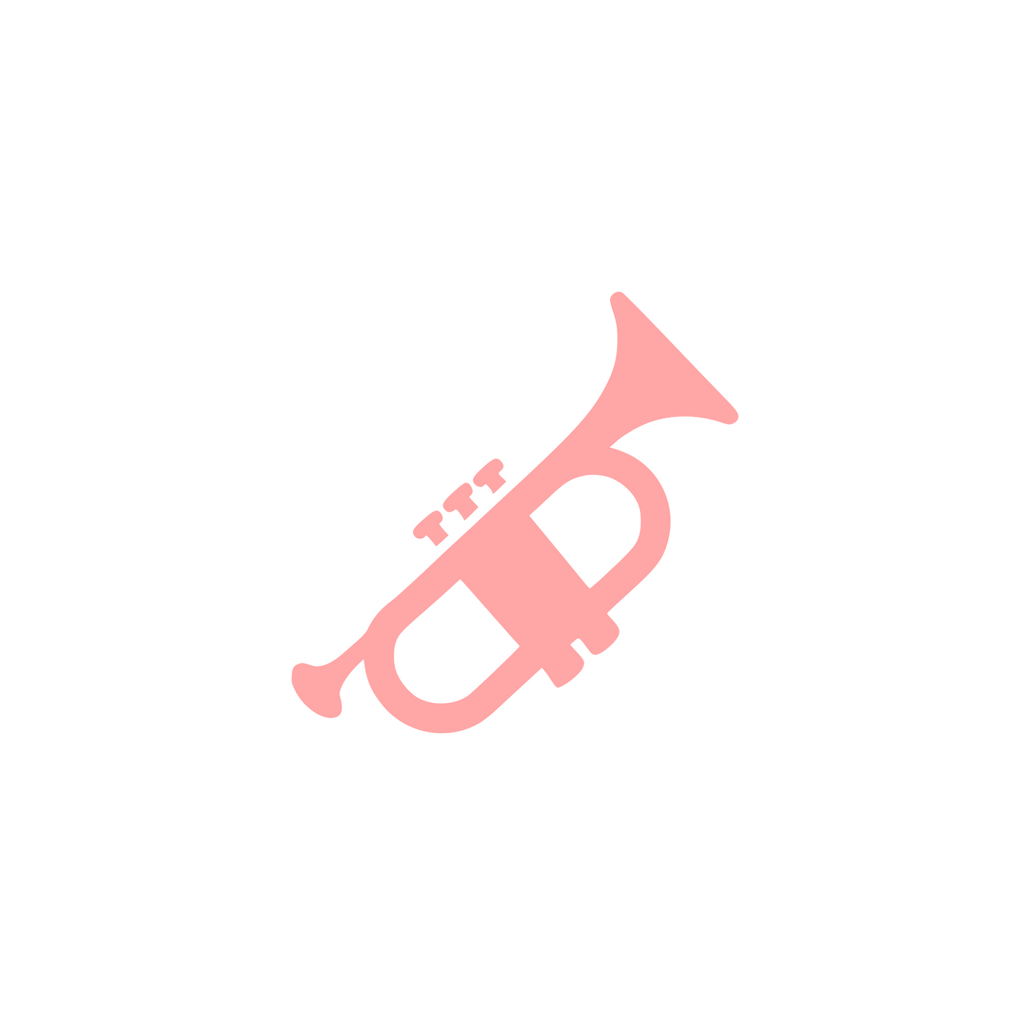 Trumpet Logo Design #ffa6a6