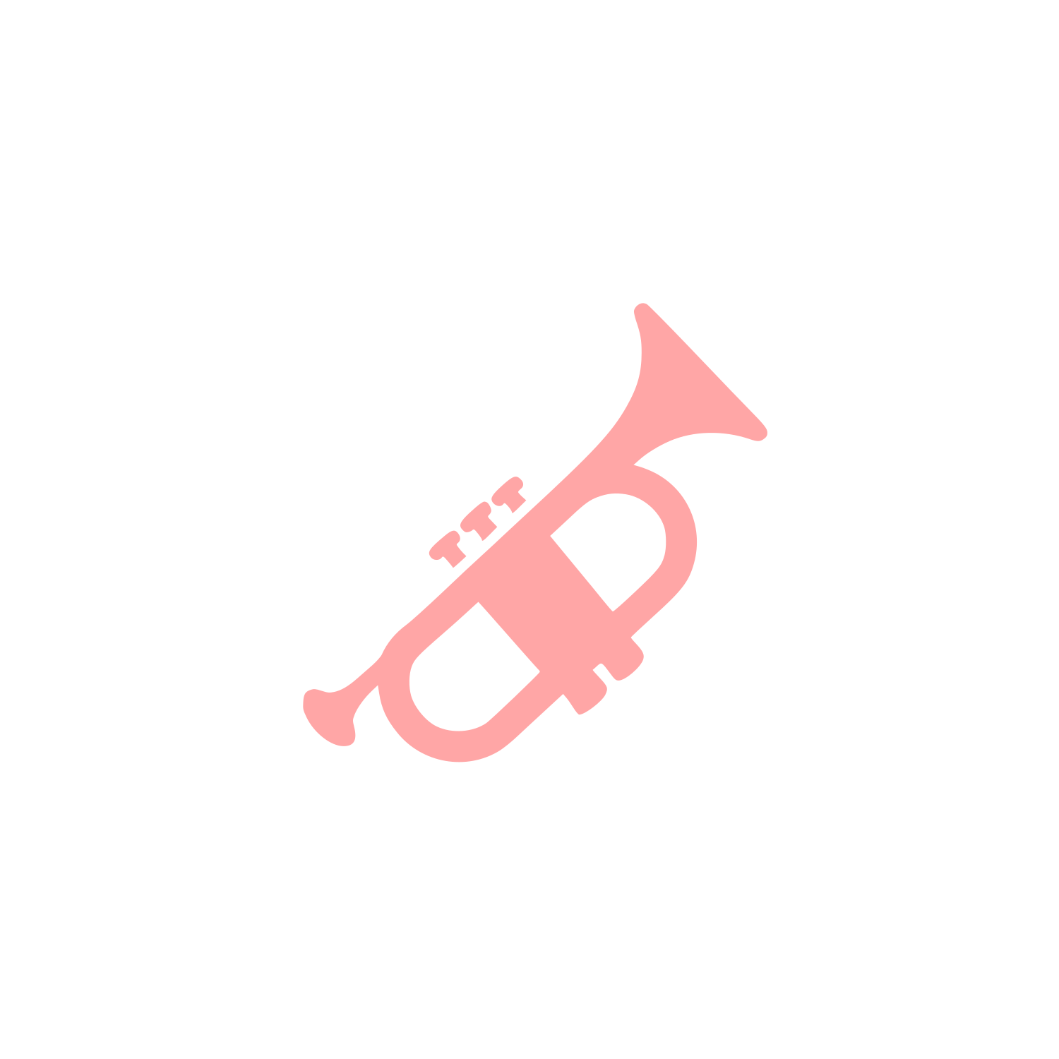 Trumpet Logo Design #ffa6a6