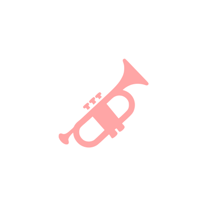 Trumpet Logo Design #ffa6a6