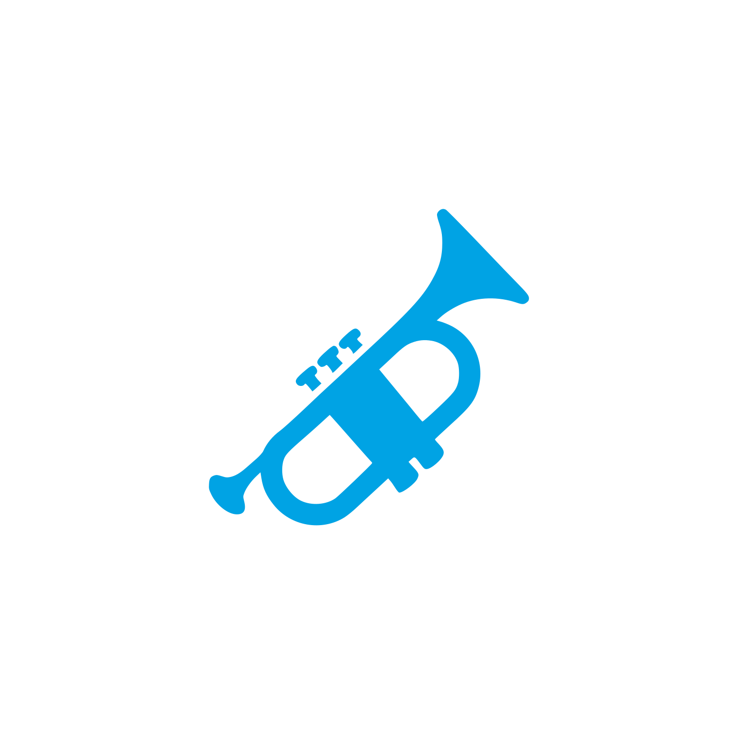 Trumpet Logo Design #00a3e4