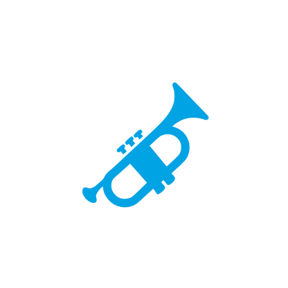 Trumpet Logo Design #00a3e4