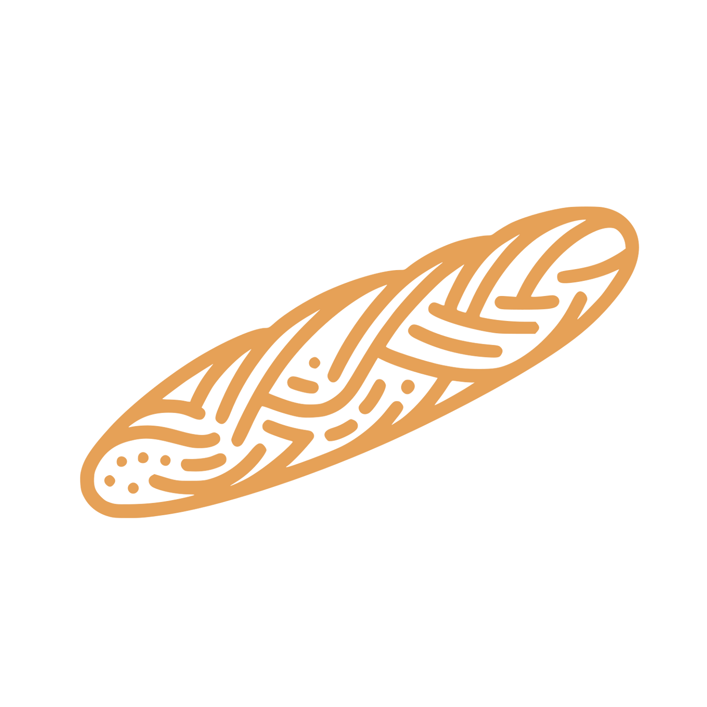 Baguette Bread Illustration #E6A157