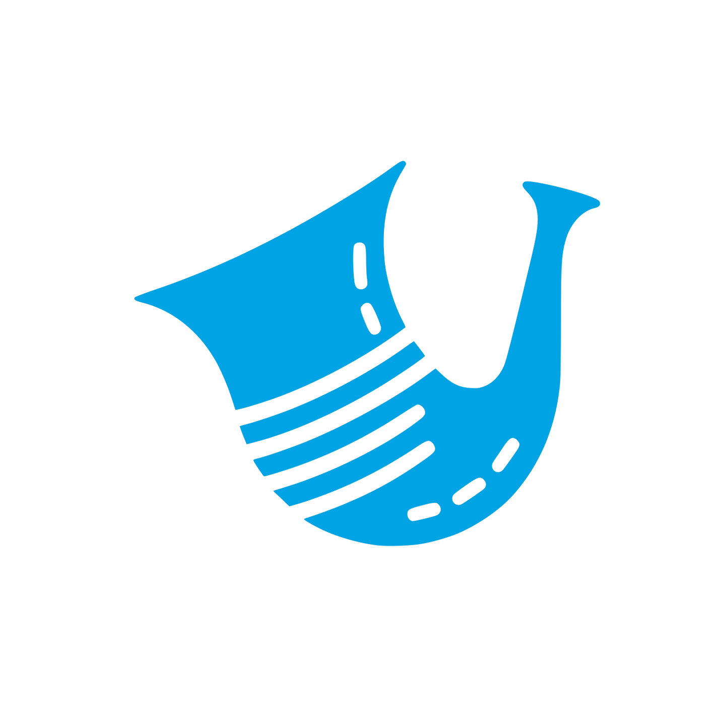 Logo with Horn Design #00a3e4