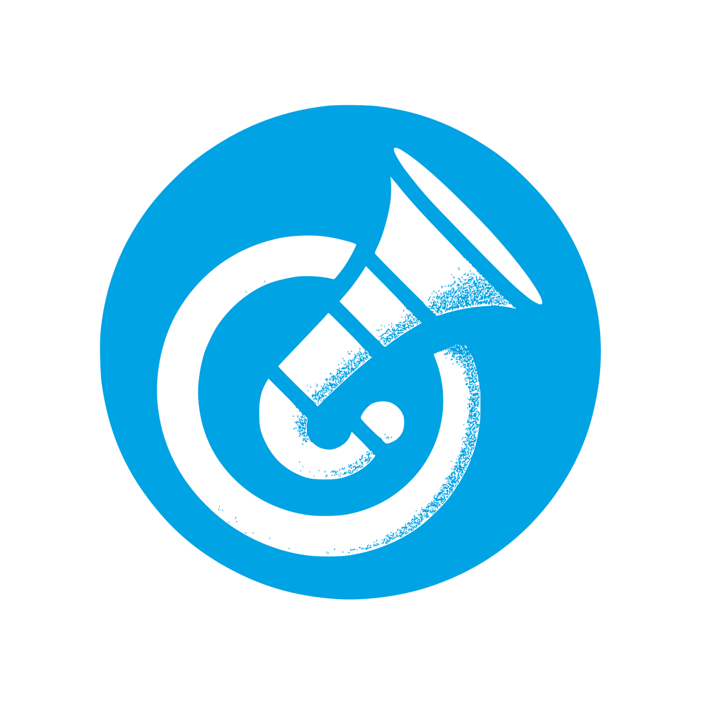 Logo with Brass Instrument #00a3e4