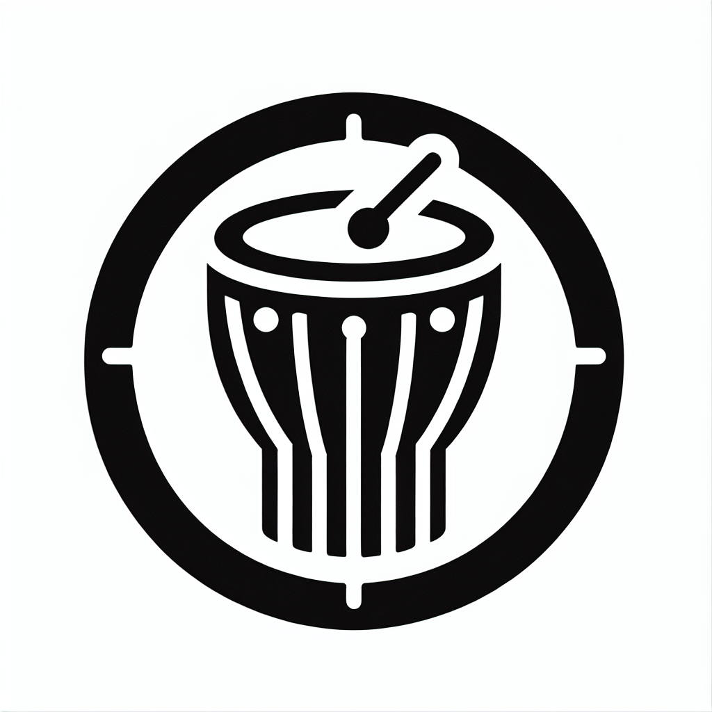 Logo with Drum Design
