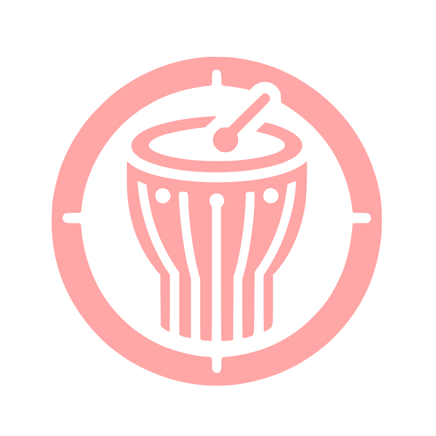 Logo with Drum Design #ffa6a6