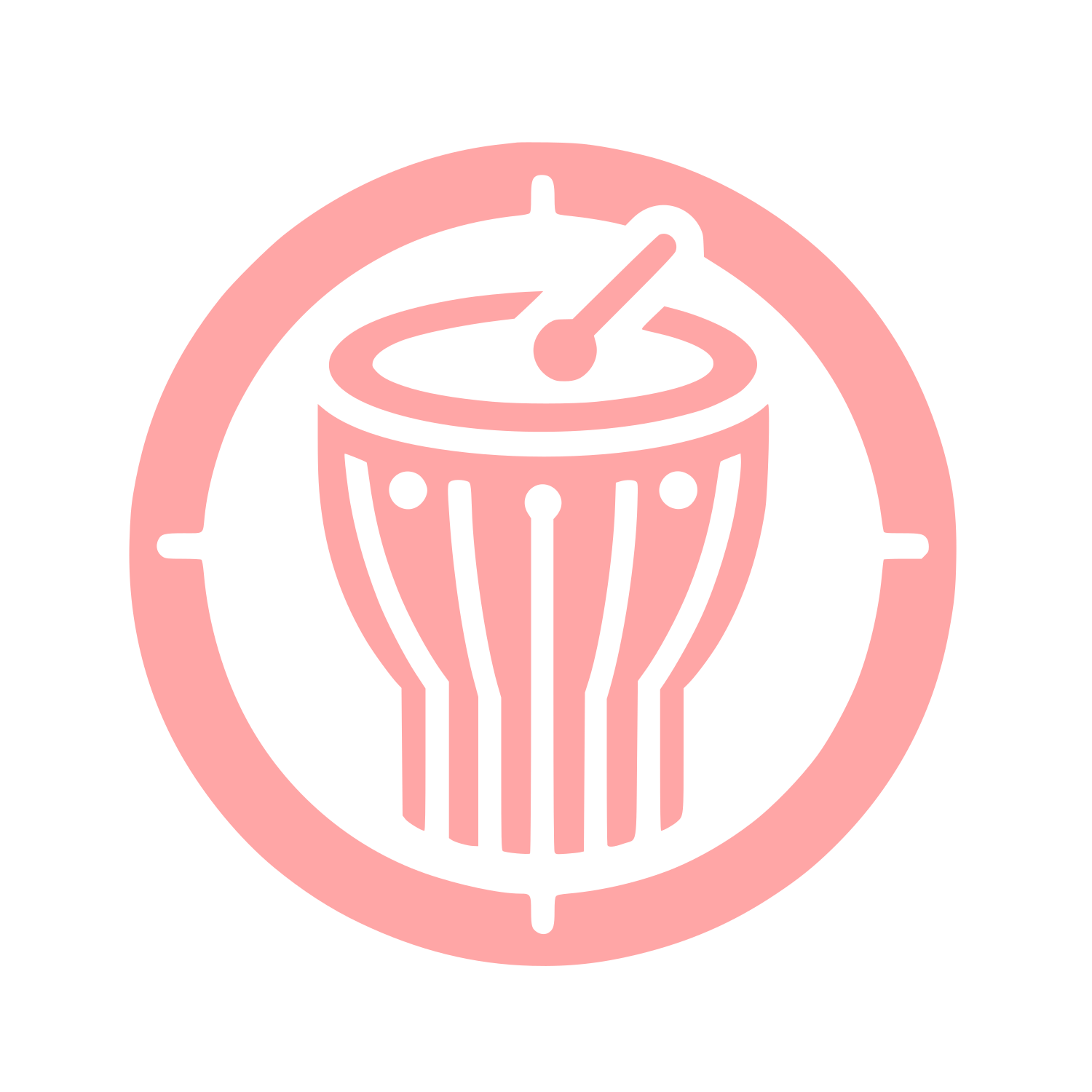 Logo with Drum Design #ffa6a6