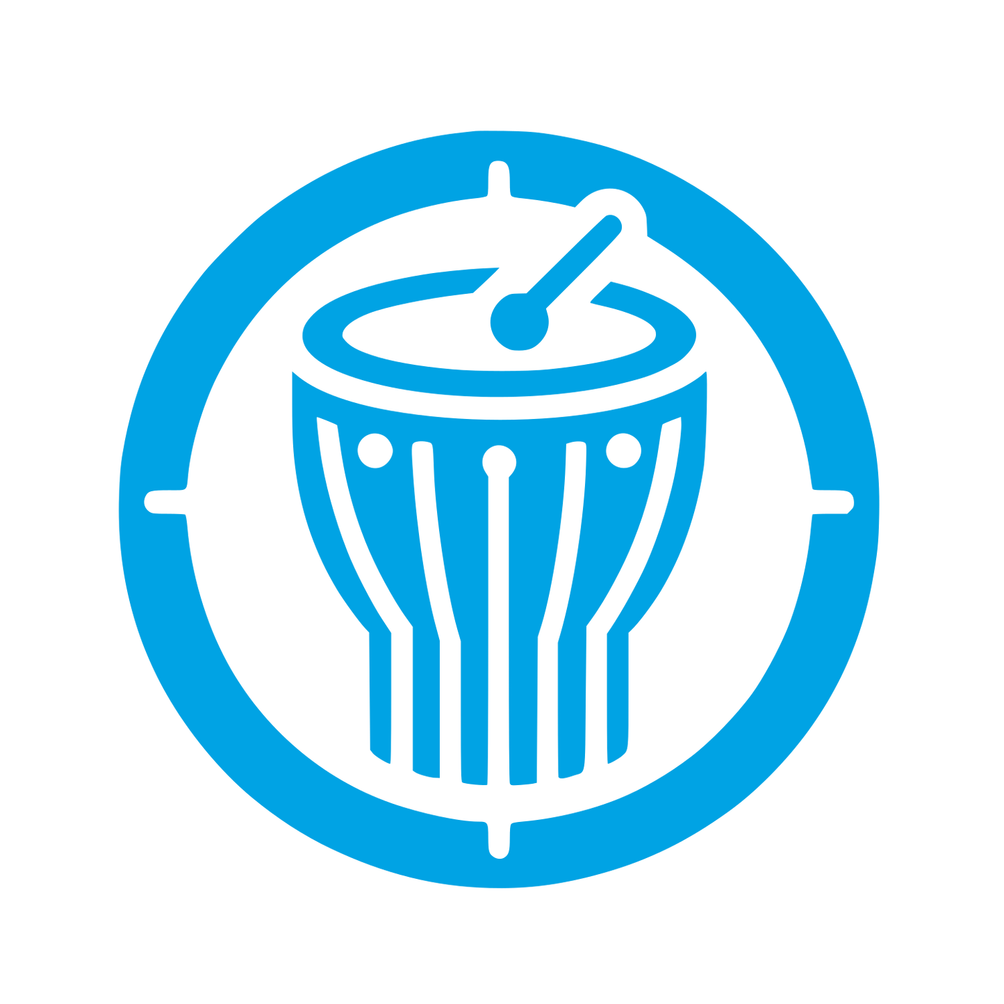 Logo with Drum Design #00a3e4
