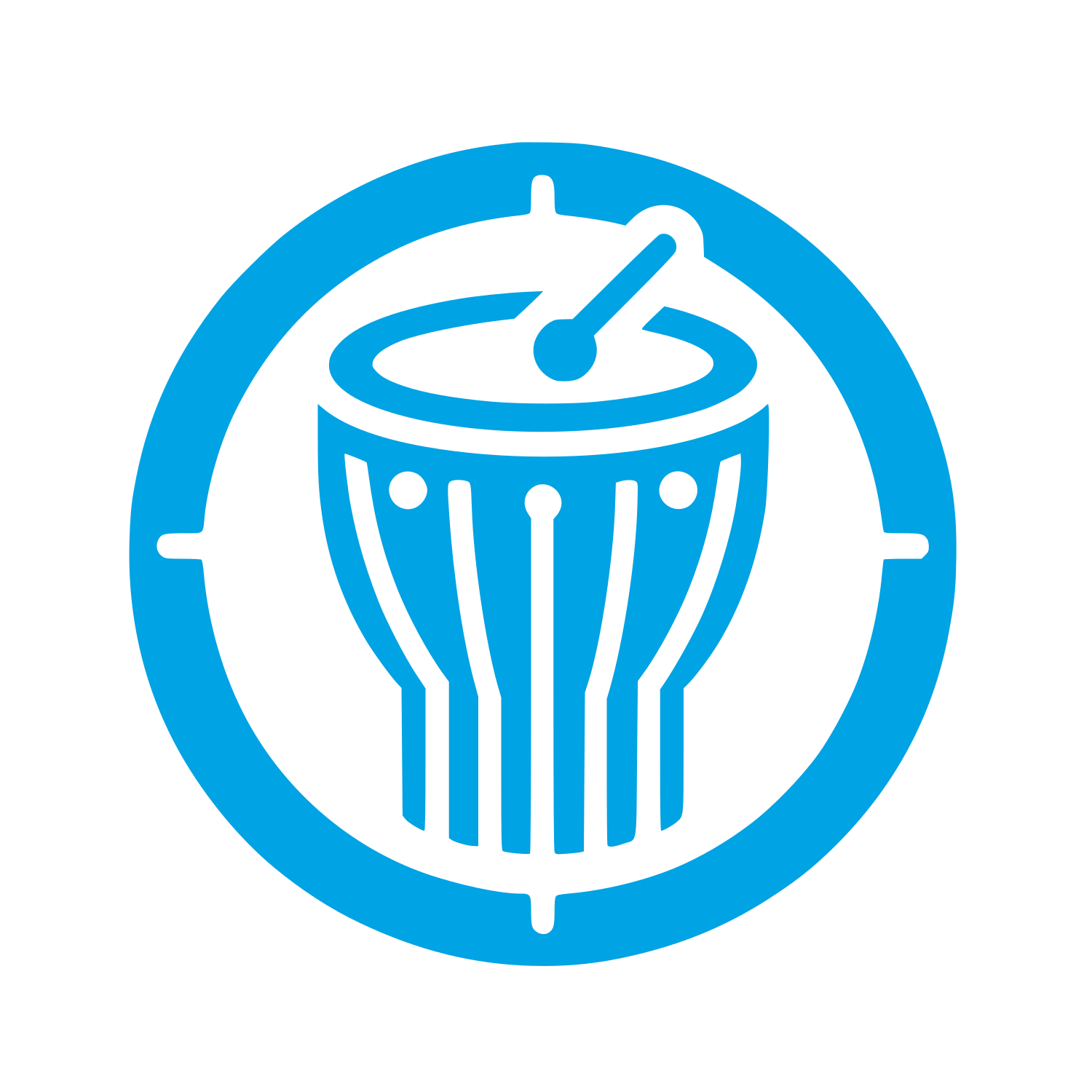 Logo with Drum Design #00a3e4