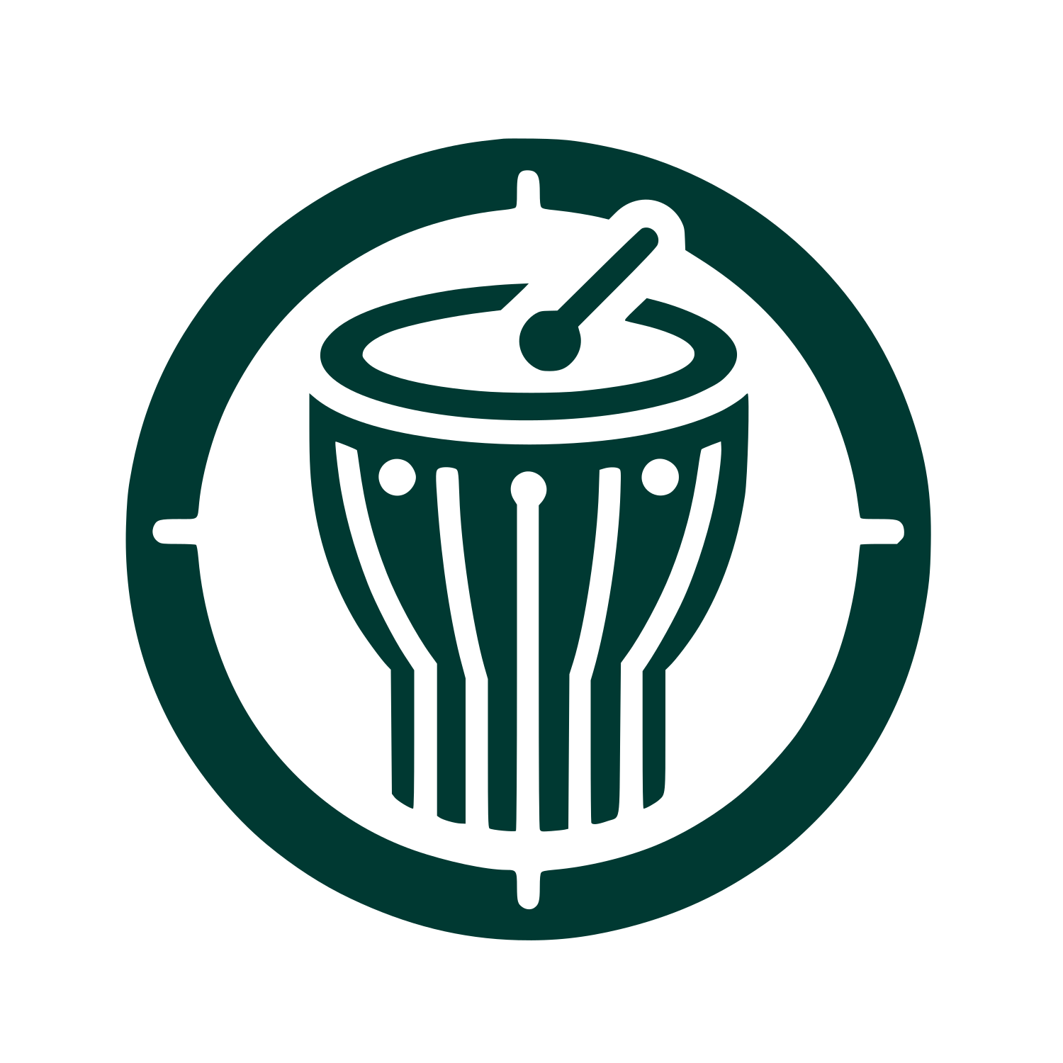 Logo with Drum Design #003932
