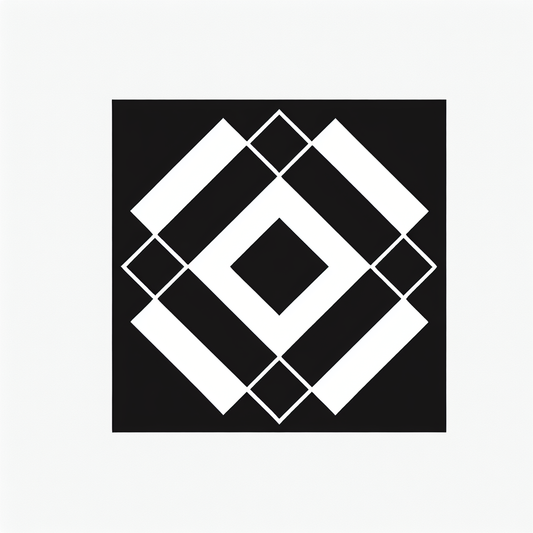 Overlapping Diamond Pattern Logo