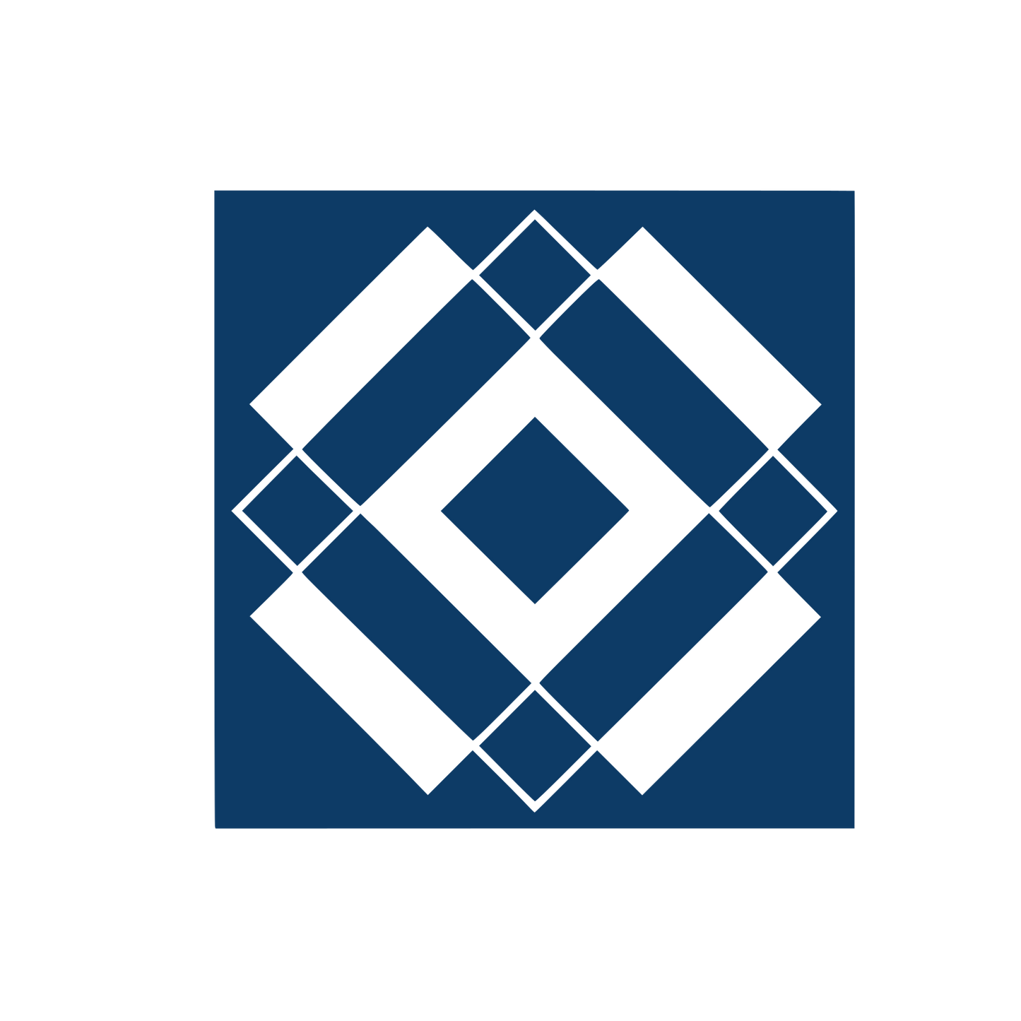 Overlapping Diamond Pattern Logo #0D3B66