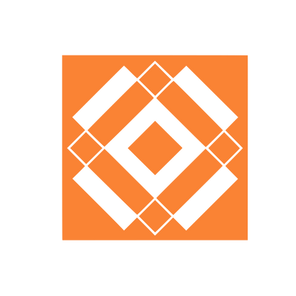 Overlapping Diamond Pattern Logo #FA8334