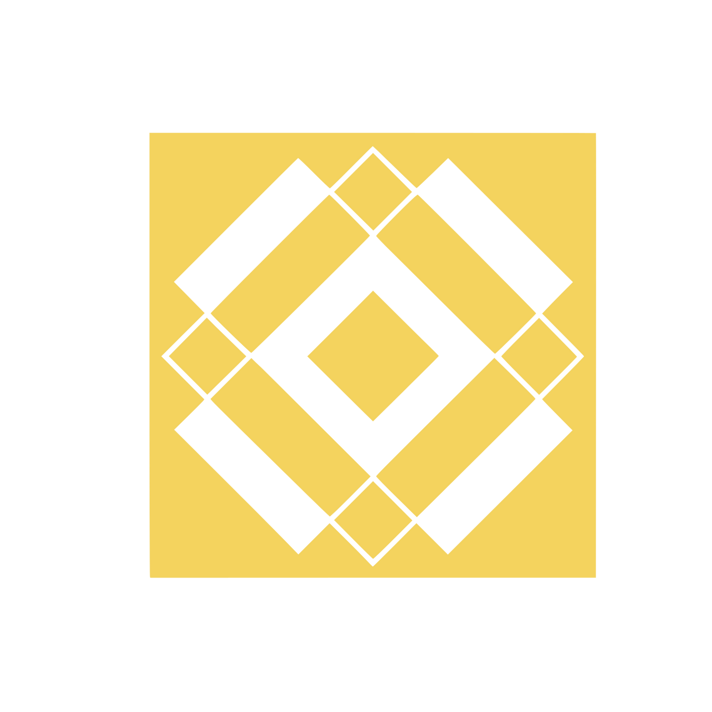 Overlapping Diamond Pattern Logo #F4D35E