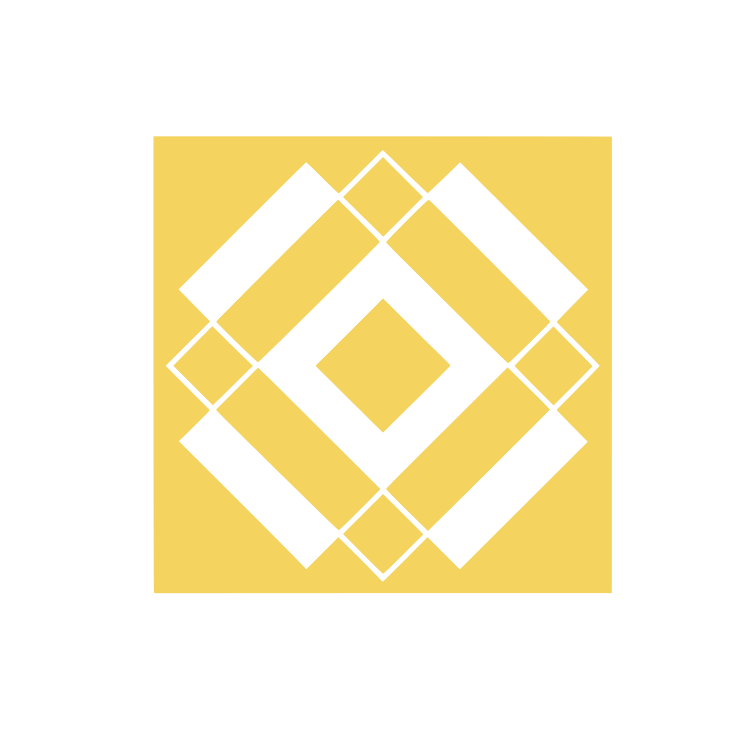Overlapping Diamond Pattern Logo #F4D35E