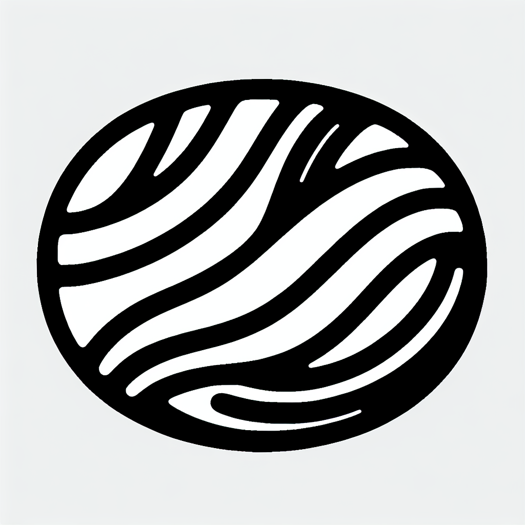 Wavy Stripes Oval Logo
