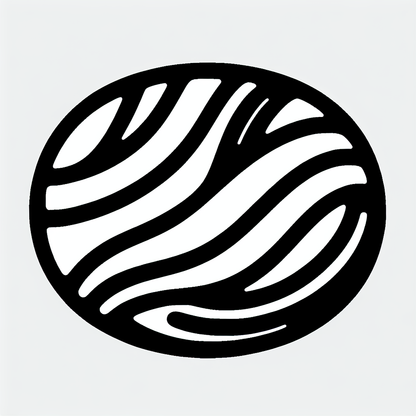Wavy Stripes Oval Logo