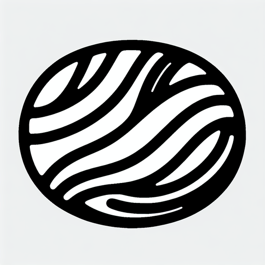 Wavy Stripes Oval Logo