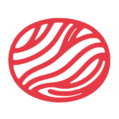 Wavy Stripes Oval Logo #E63946