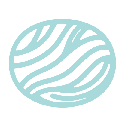 Wavy Stripes Oval Logo #A8DADC
