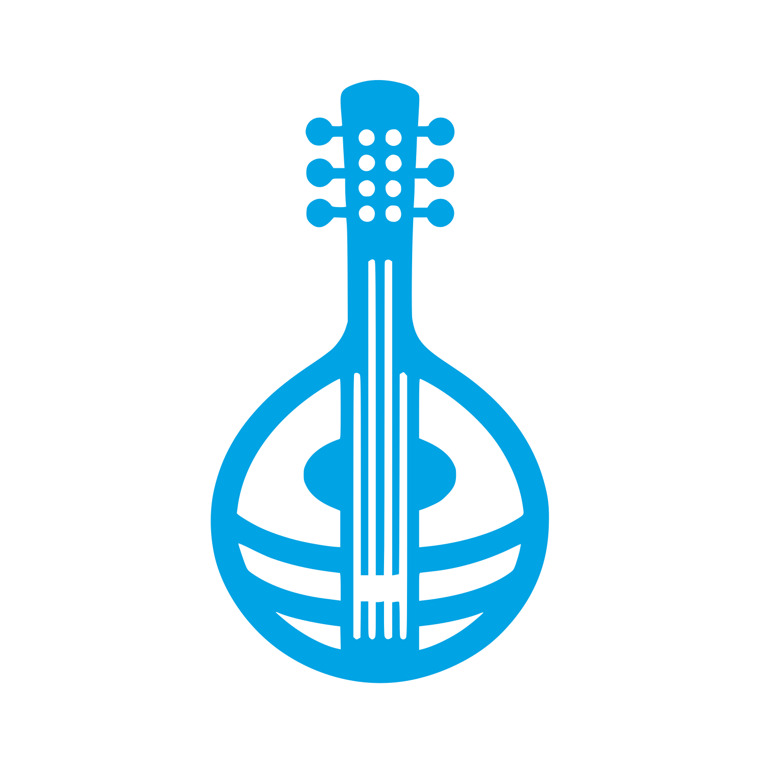 String Instrument Logo #00a3e4
