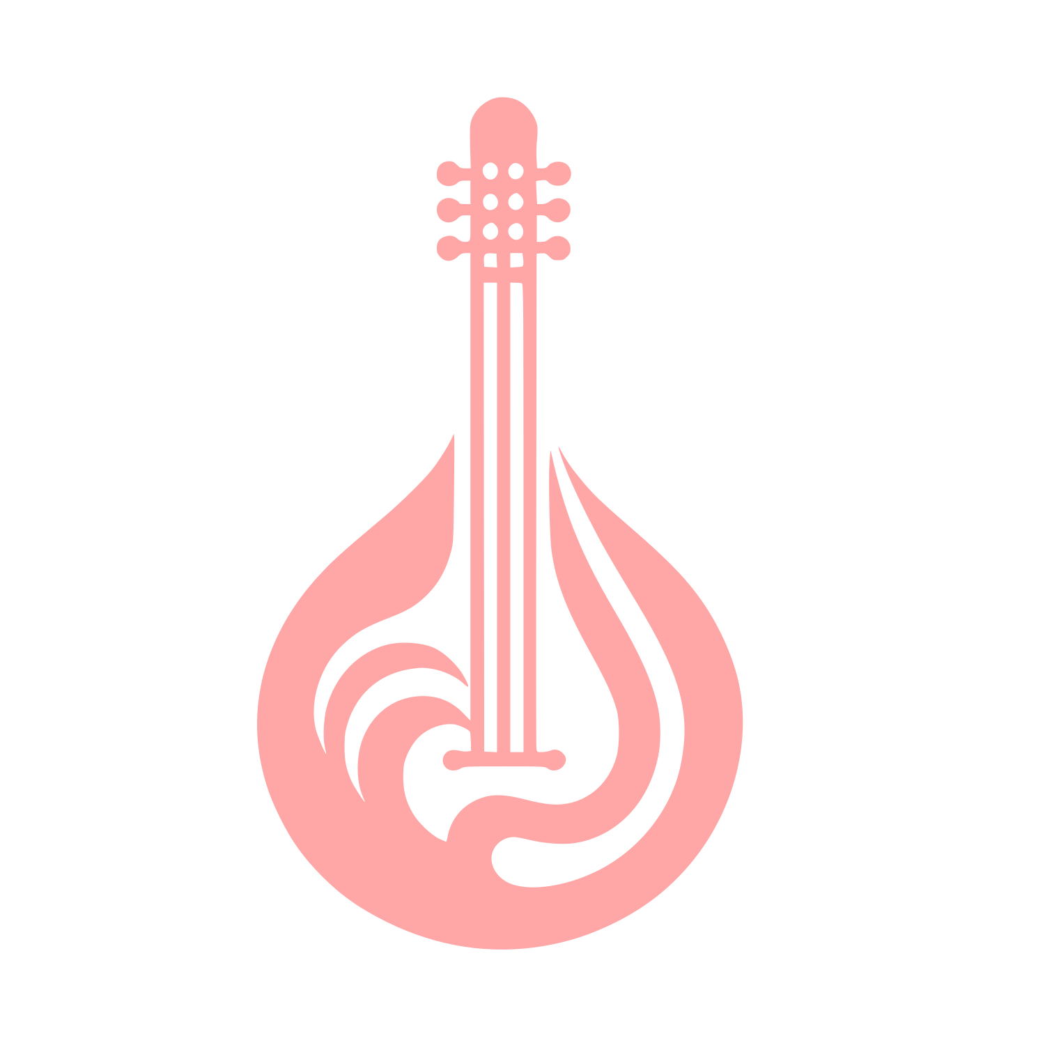 Guitar Design Logo #ffa6a6