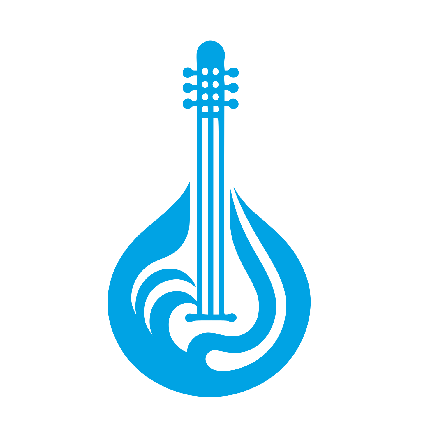 Guitar Design Logo #00a3e4