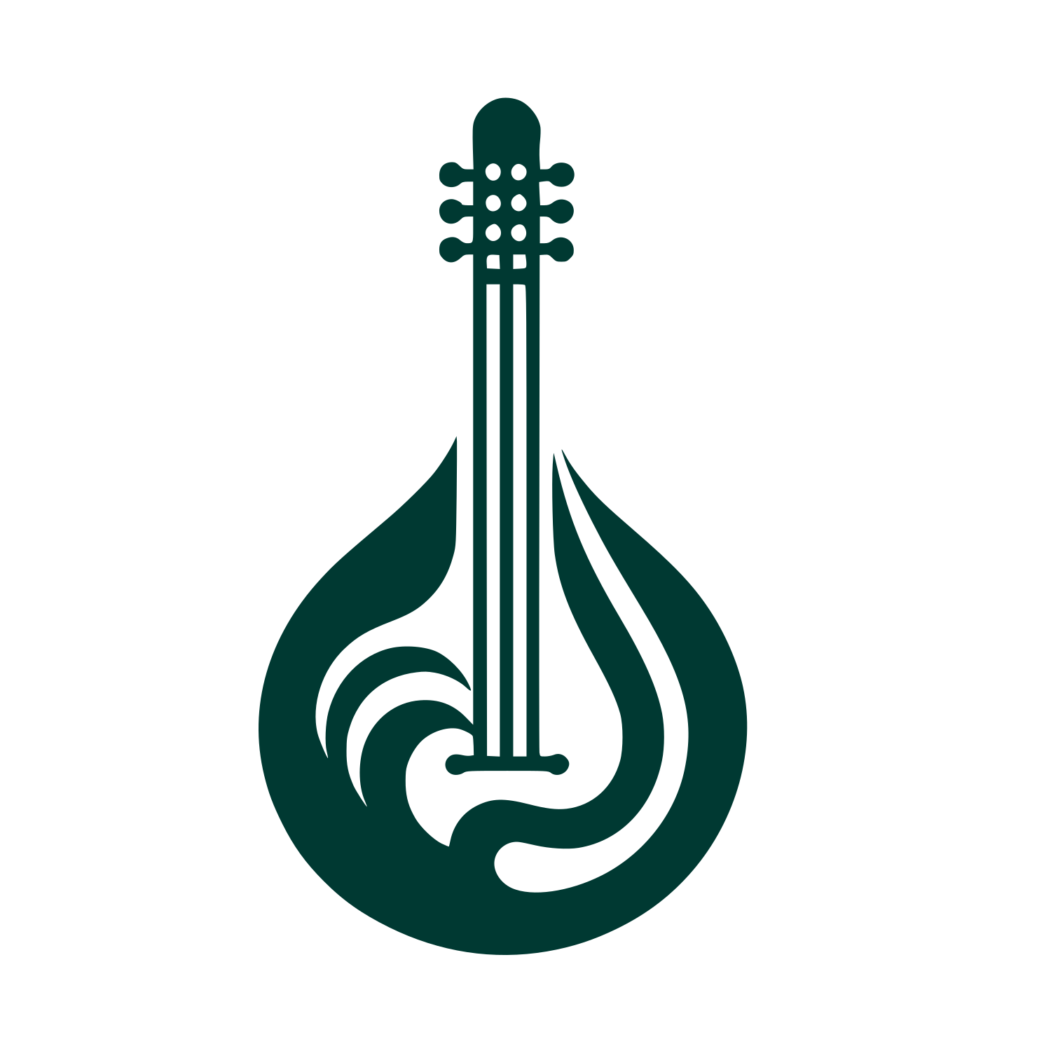Guitar Design Logo #003932