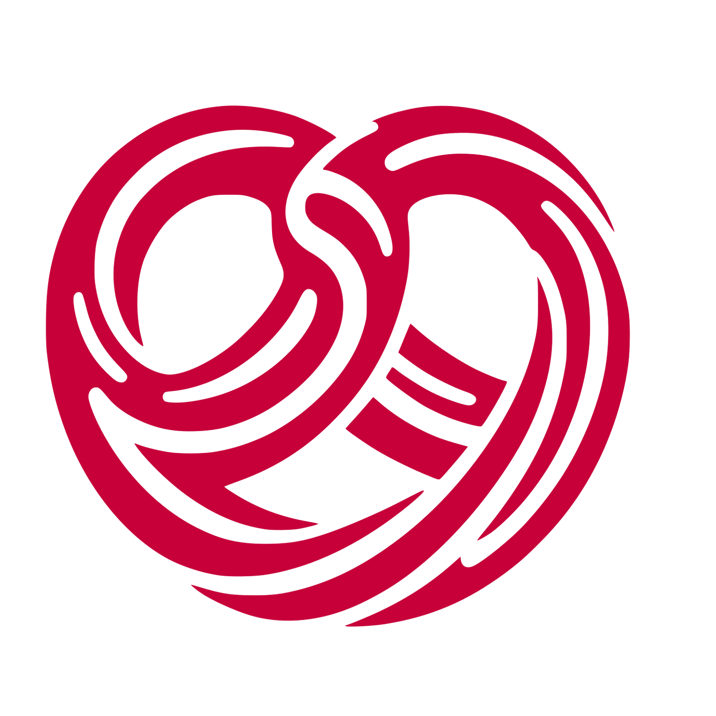 Intertwined Swirl Pretzel Icon #C70039