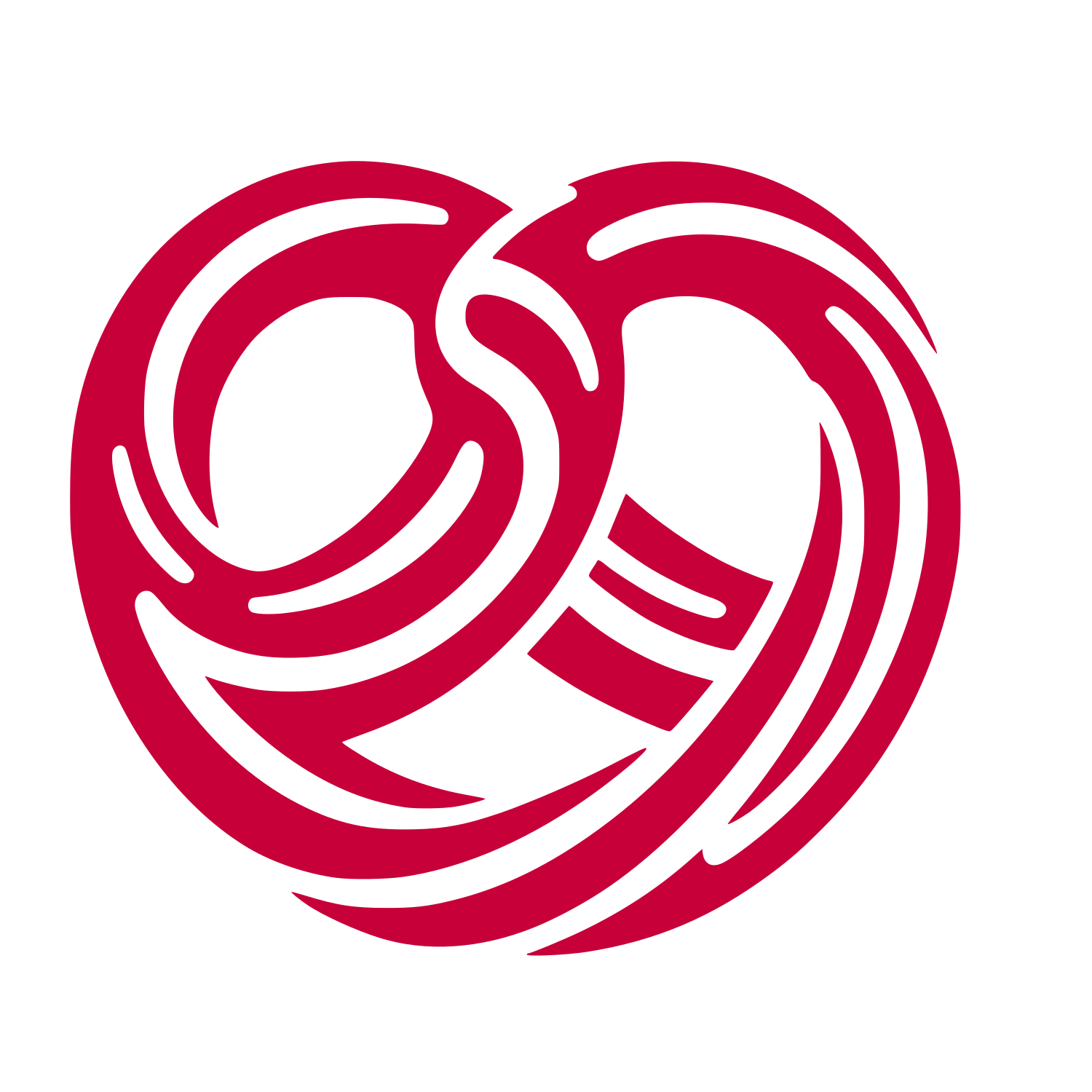 Intertwined Swirl Pretzel Icon #C70039