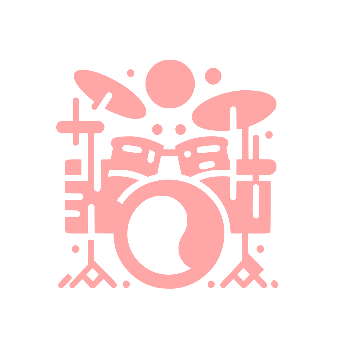 Music Drum Logo #ffa6a6