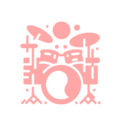Music Drum Logo #ffa6a6