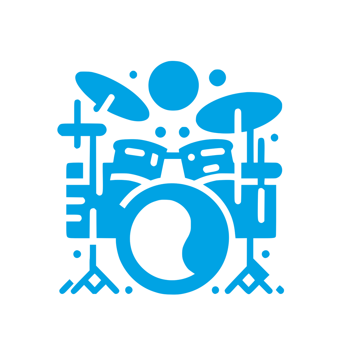 Music Drum Logo #00a3e4