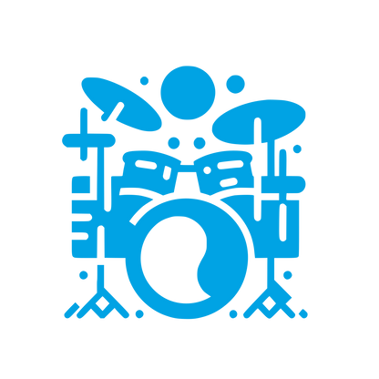 Music Drum Logo #00a3e4