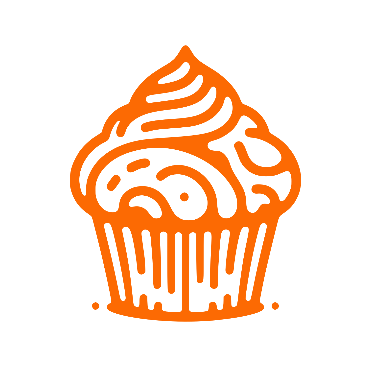 Cupcake Line Logo #FC6A03