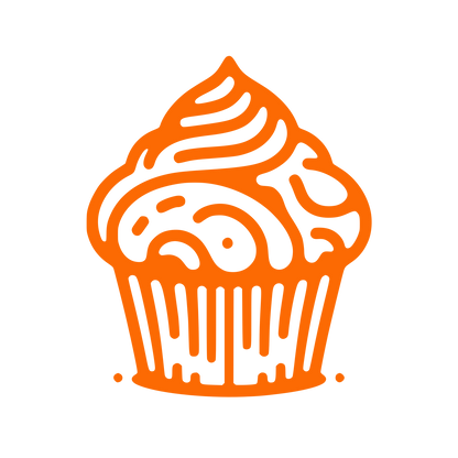 Cupcake Line Logo #FC6A03