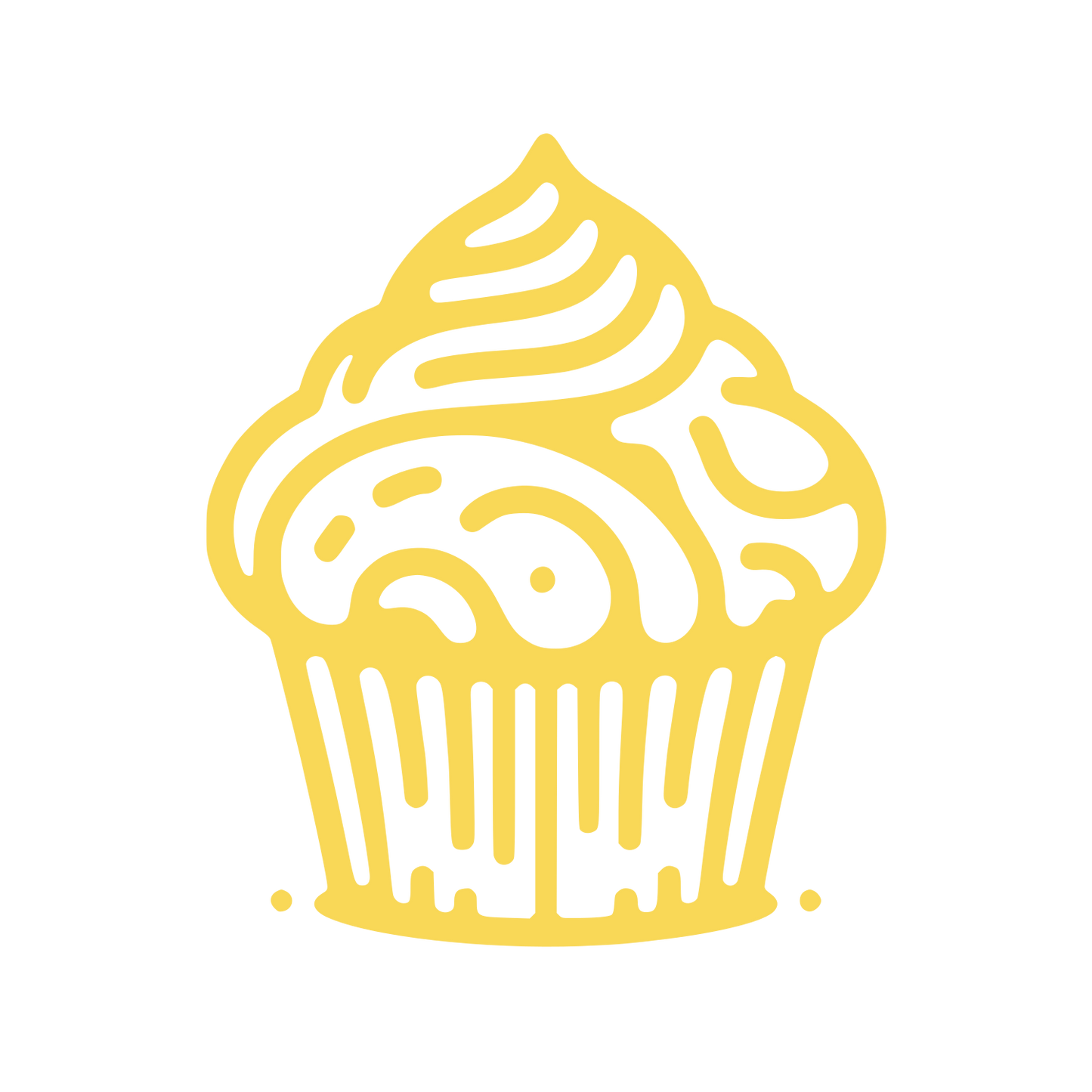 Cupcake Line Logo #F9D857