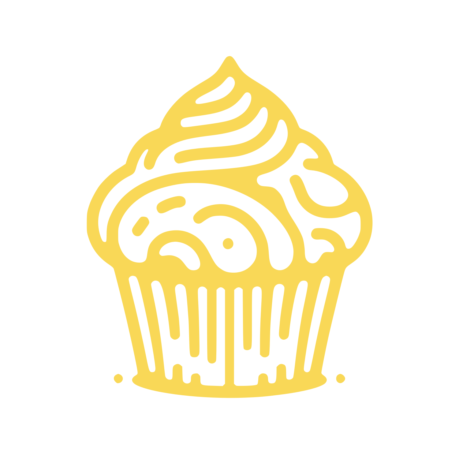 Cupcake Line Logo #F9D857